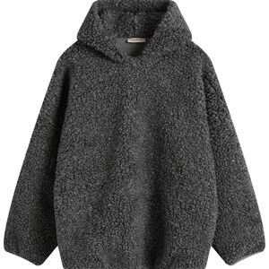 Fear Of God Polar Fleece Hoodie in Paris Sky FG24FW50 gray Fleece Schwarz MEDIUM